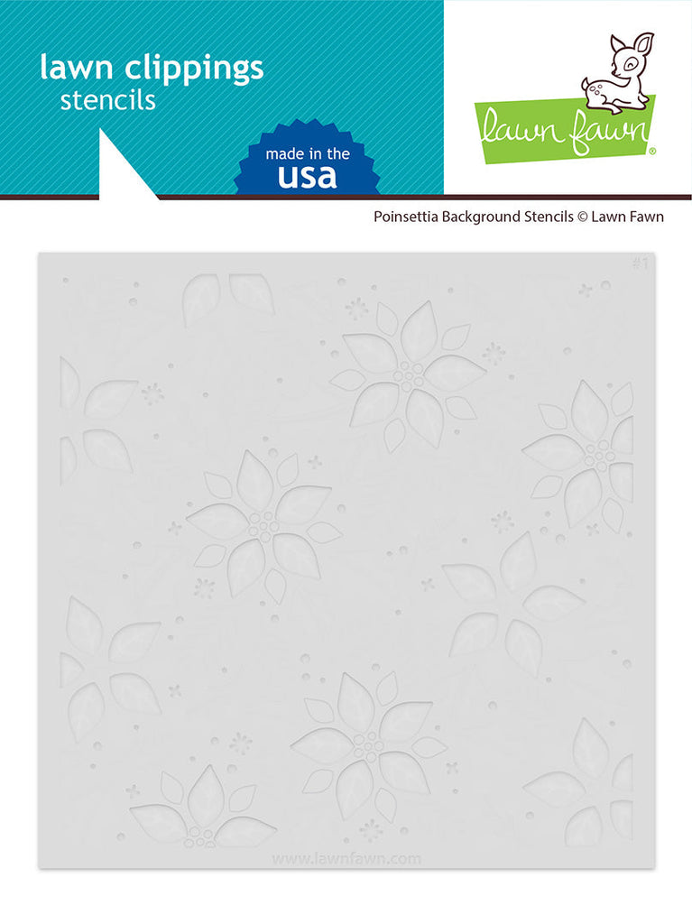 Lawn Fawn - Poinsettia Background Stencils