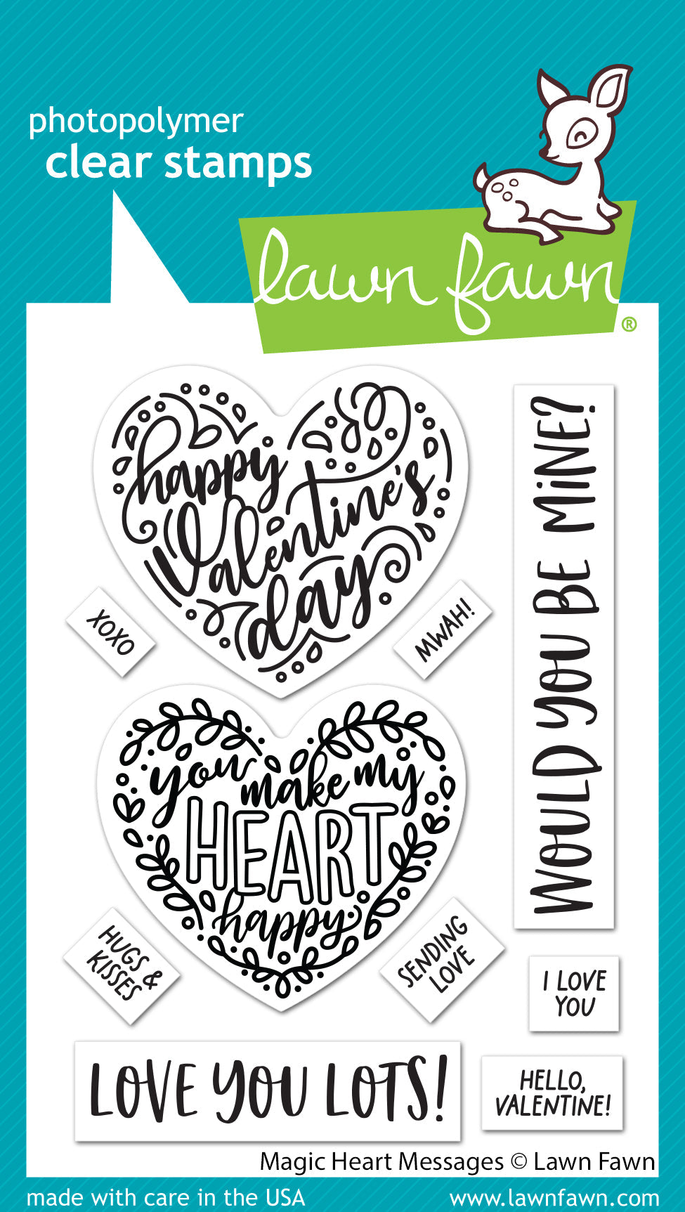 Lawn Fawn - Magic Heart Messages