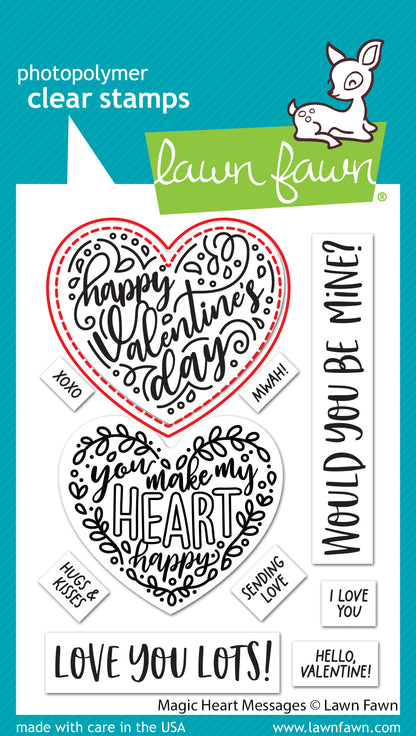 Lawn Fawn - Magic Heart Messages Lawn Cuts