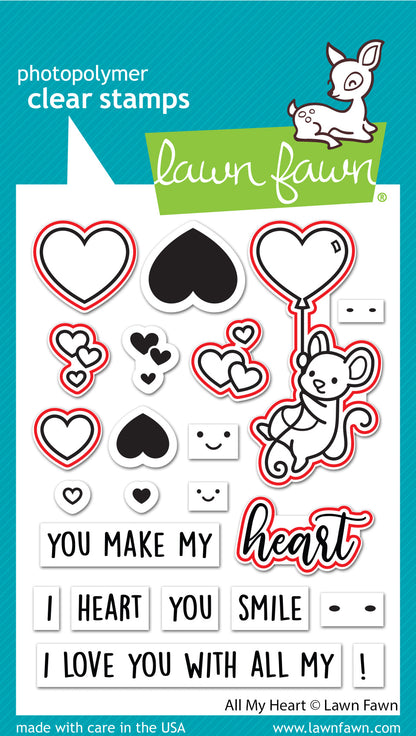 Lawn Fawn - All My Heart Lawn Cuts
