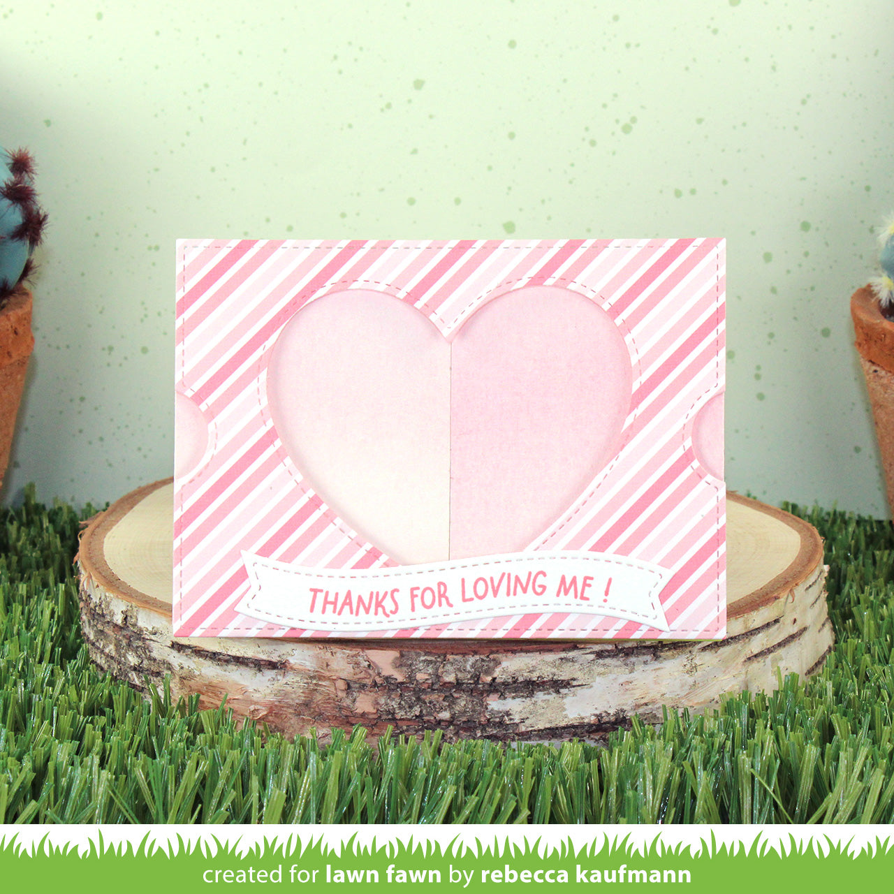 Lawn Fawn - Ta-Da! Diorama! Heart Window Add-On