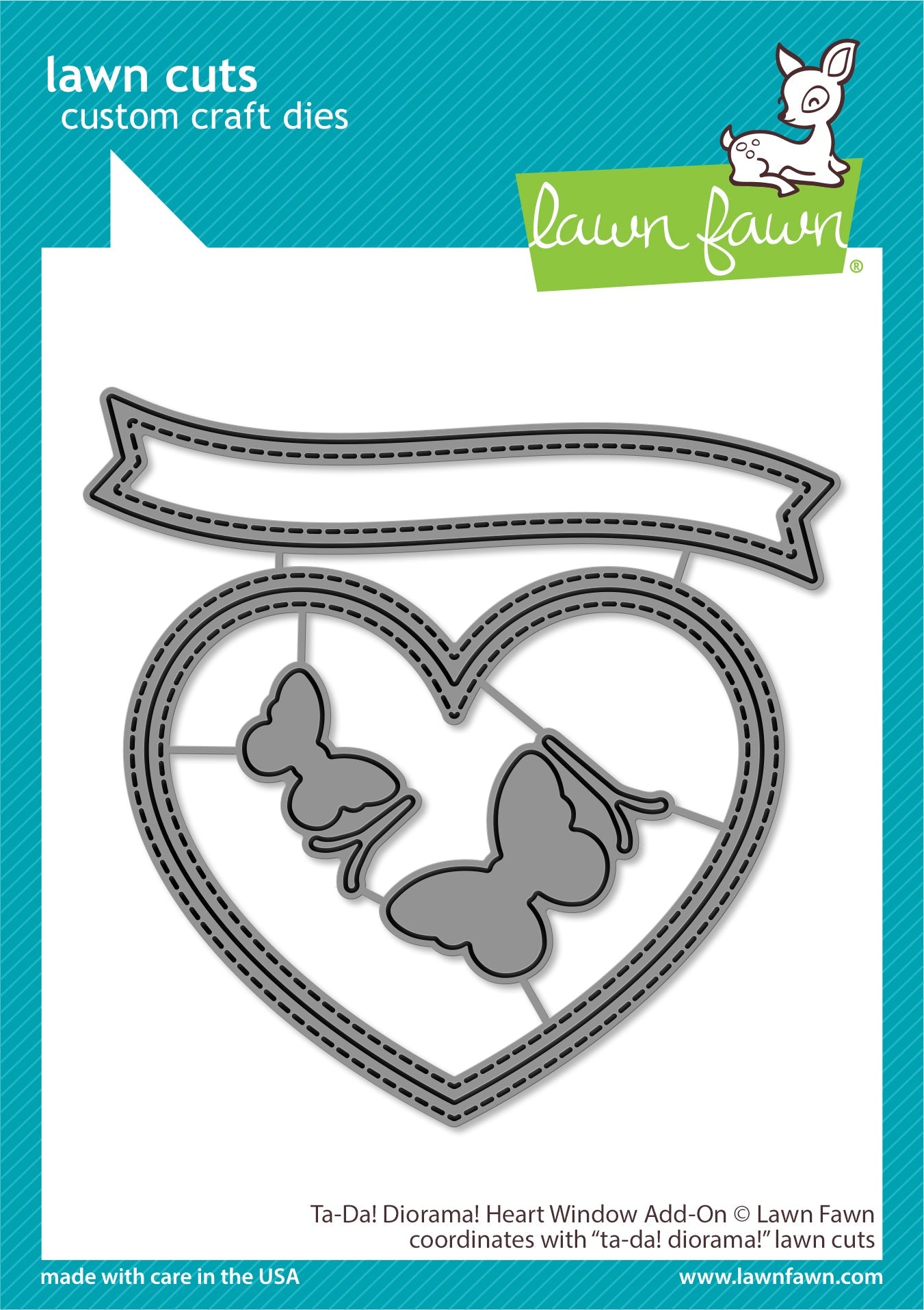 Lawn Fawn - Ta-Da! Diorama! Heart Window Add-On