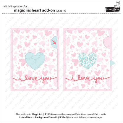 Lawn Fawn - Magic Iris Heart Add-On