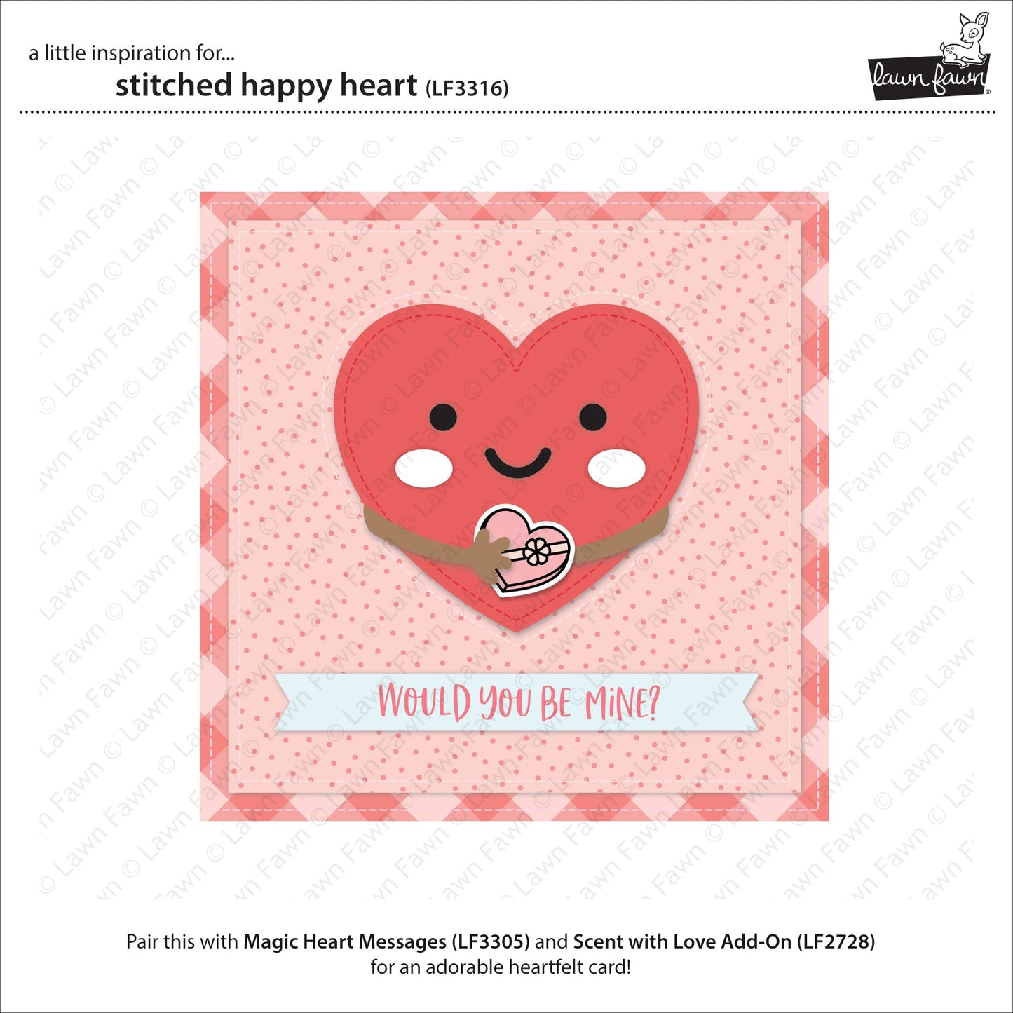 Lawn Fawn - Stitched Happy Heart
