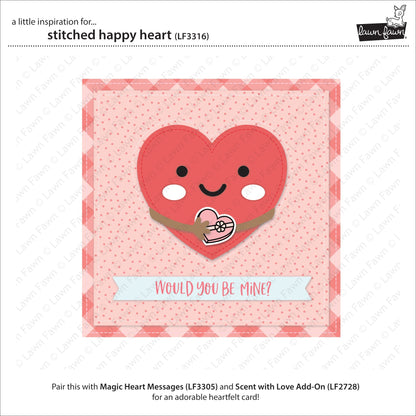 Lawn Fawn - Stitched Happy Heart