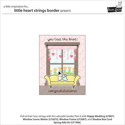 Lawn Fawn - Little Heart Strings Border