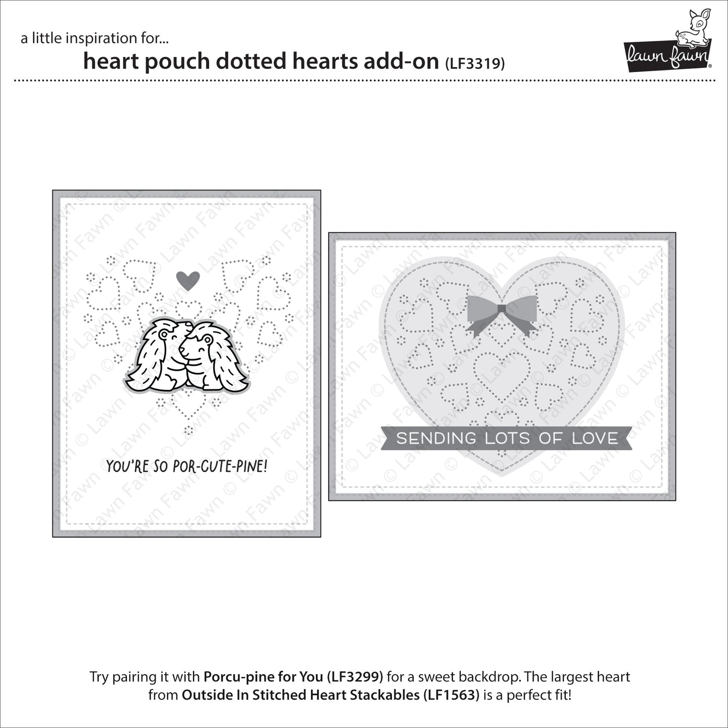 Lawn Fawn - Heart Pouch Dotted Hearts Add-On