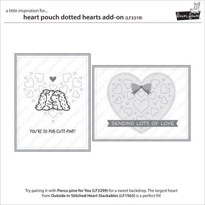 Lawn Fawn - Heart Pouch Dotted Hearts Add-On