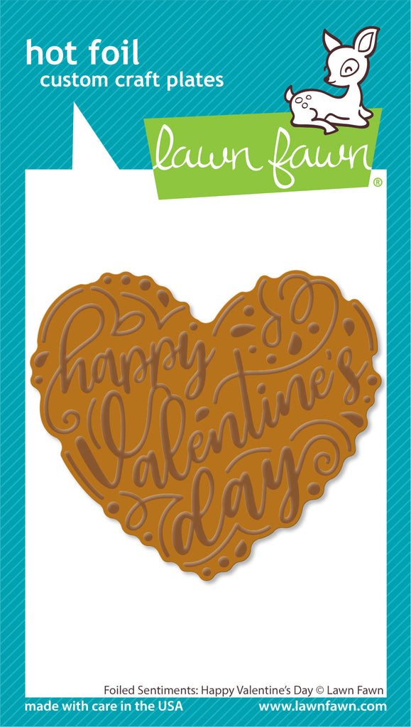 Lawn Fawn - Foiled Sentiments: Happy Valentine's Day