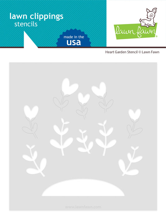 Lawn Fawn - Heart Garden Stencil