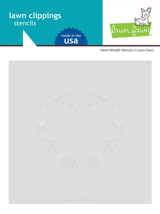 Lawn Fawn - Heart Wreath Stencils (2pcs)