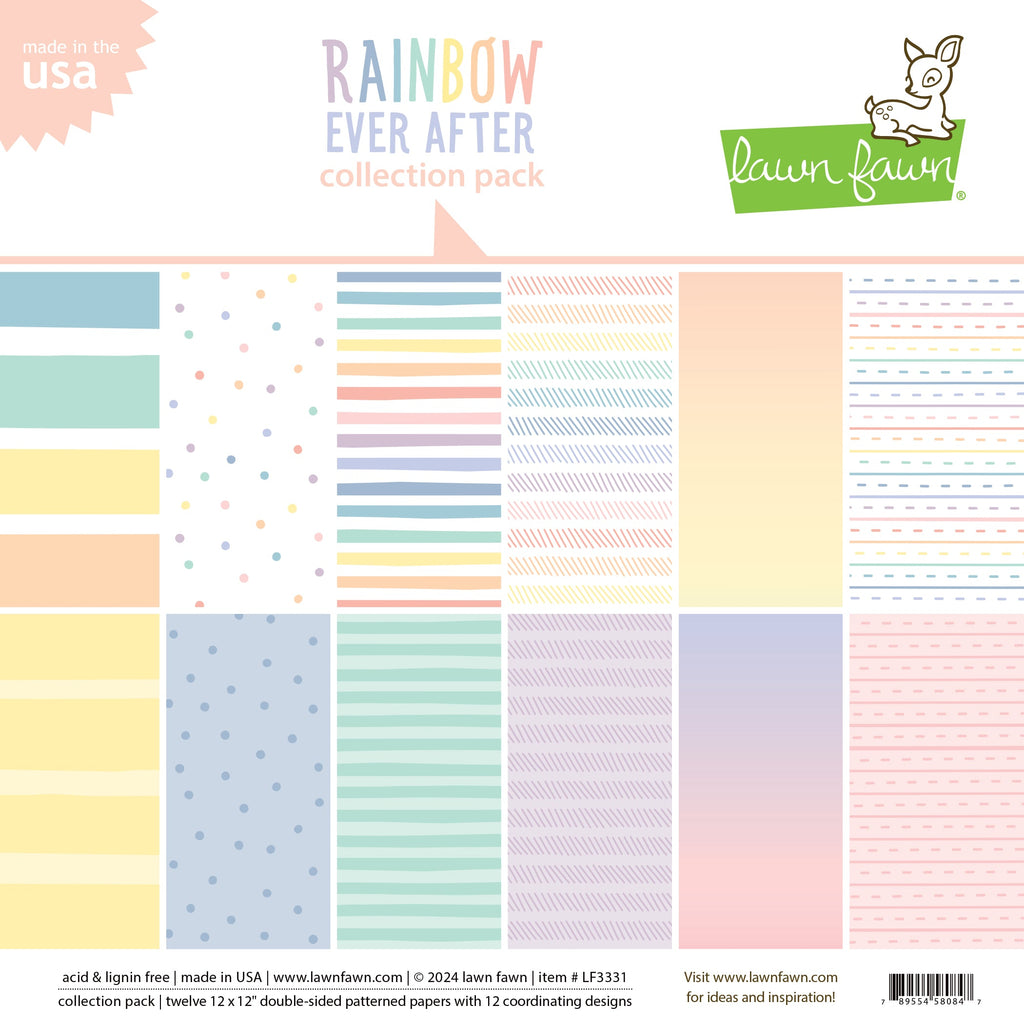 Lawn Fawn - Rainbow Ever After - Collection Pack 12x12"