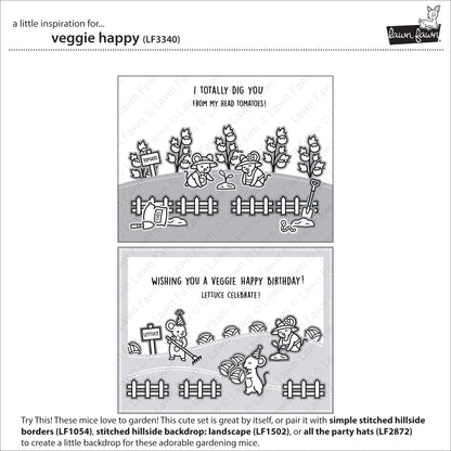 Lawn Fawn - Veggie Happy