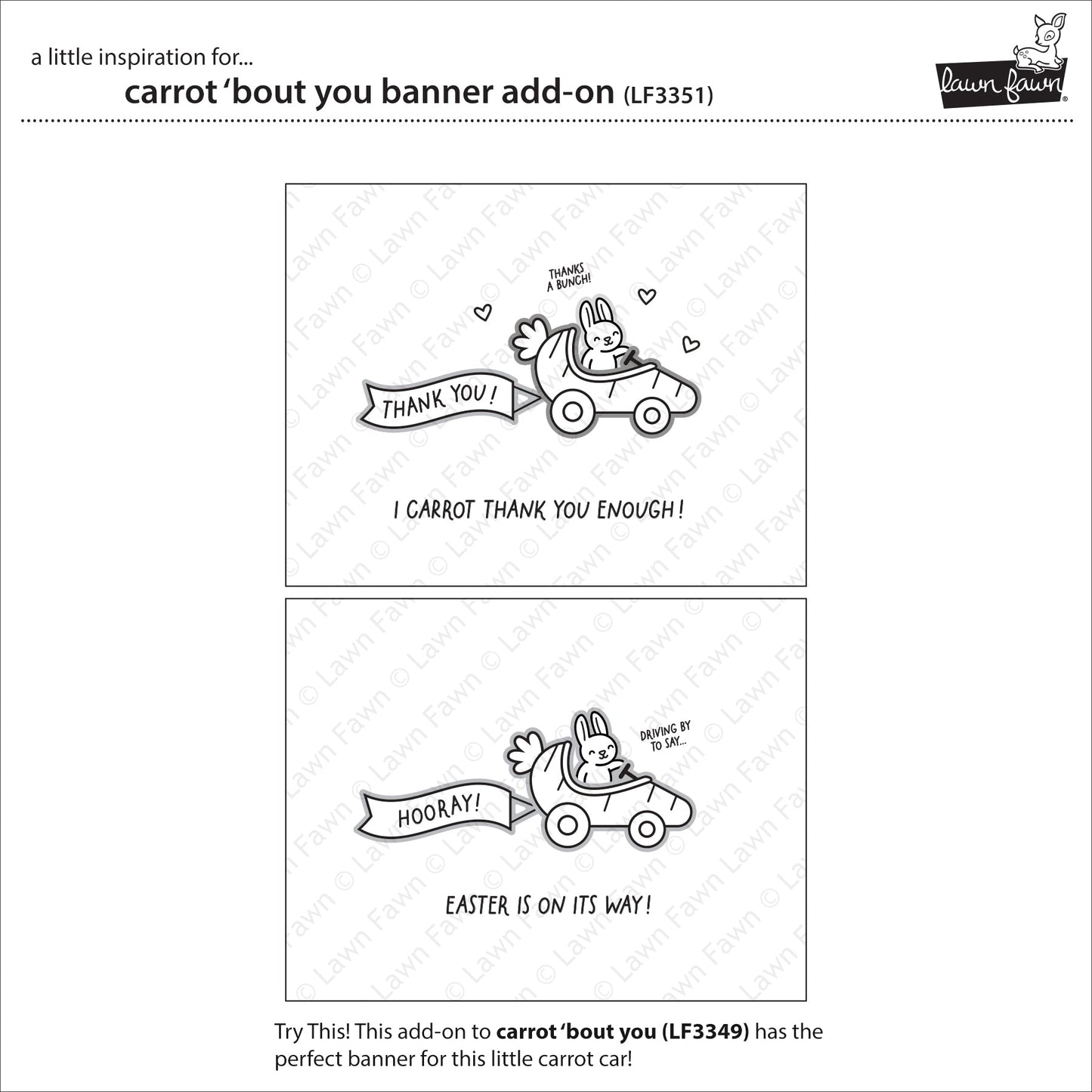 Lawn Fawn - Carrot 'Bout You Banner Add-On