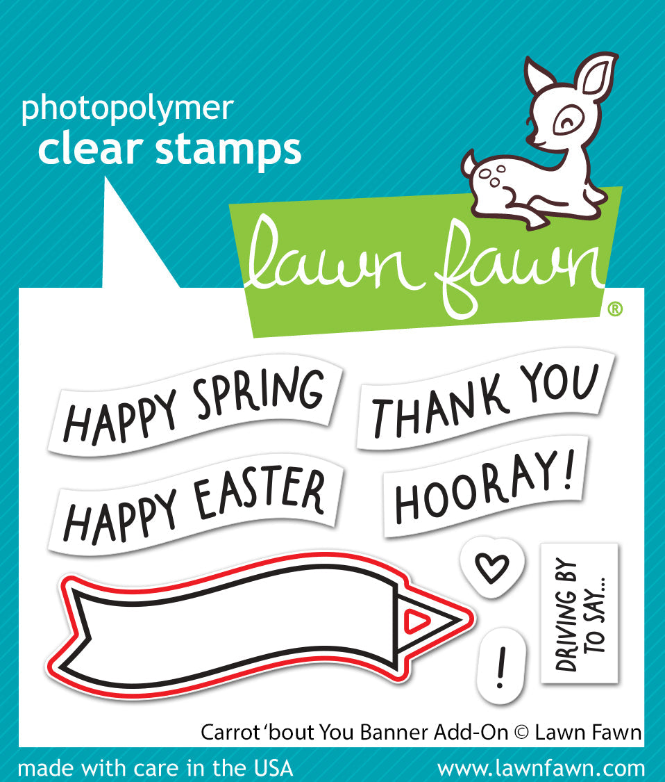 Lawn Fawn - Carrot 'Bout You Banner Add-On Lawn Cuts