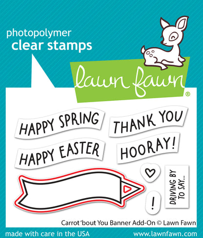 Lawn Fawn - Carrot 'Bout You Banner Add-On Lawn Cuts