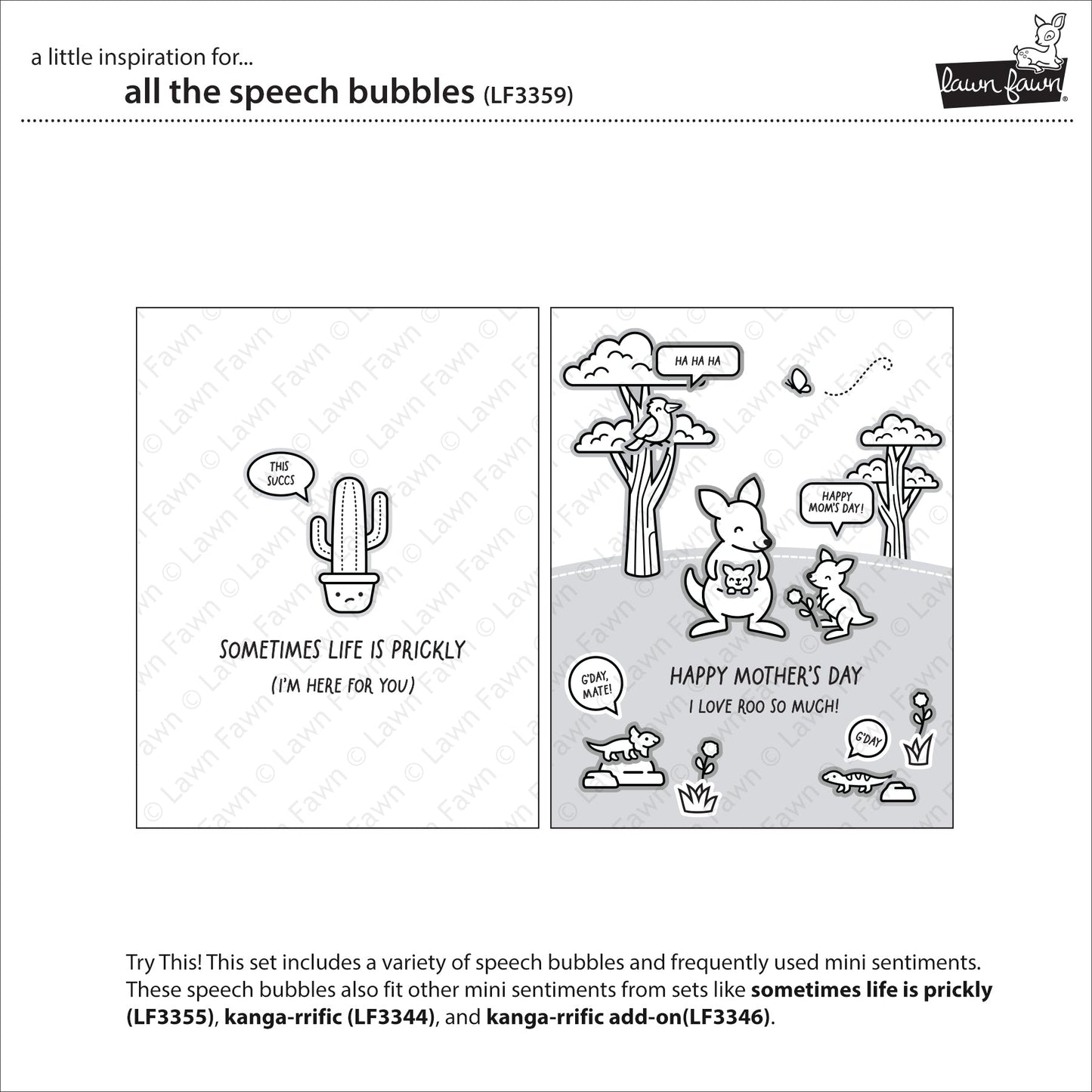 Lawn Fawn - All The Speech Bubbles