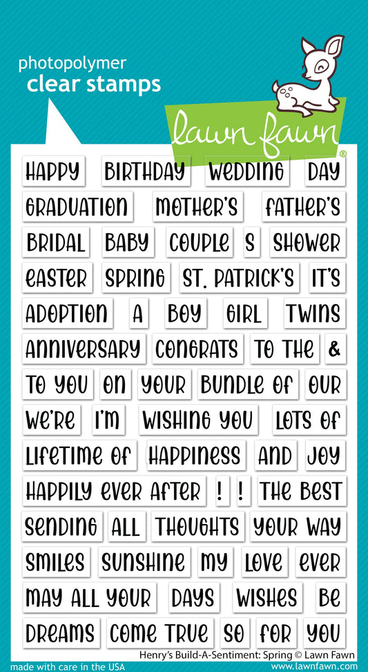 Lawn Fawn - Henry’s Build-A-Sentiment: Spring