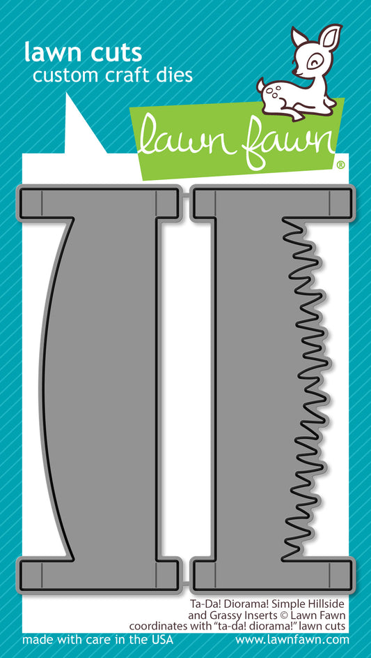 Lawn Fawn - Ta-Da! Diorama! Simple Hillside And Grassy Inserts
