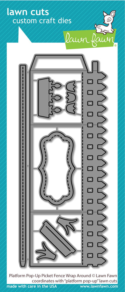 Lawn Fawn - Platform Pop-Up Picket Fence Wrap Around