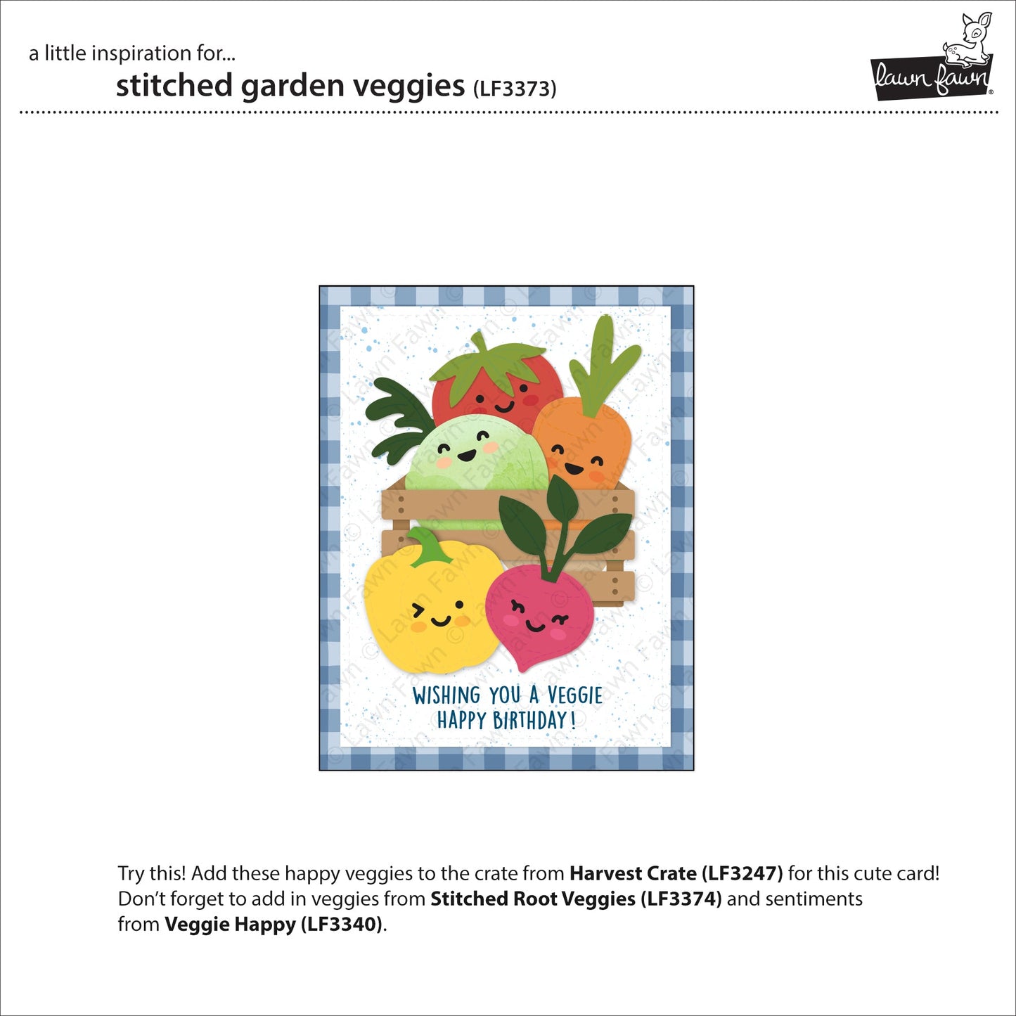 Lawn Fawn - Stitched Garden Veggies