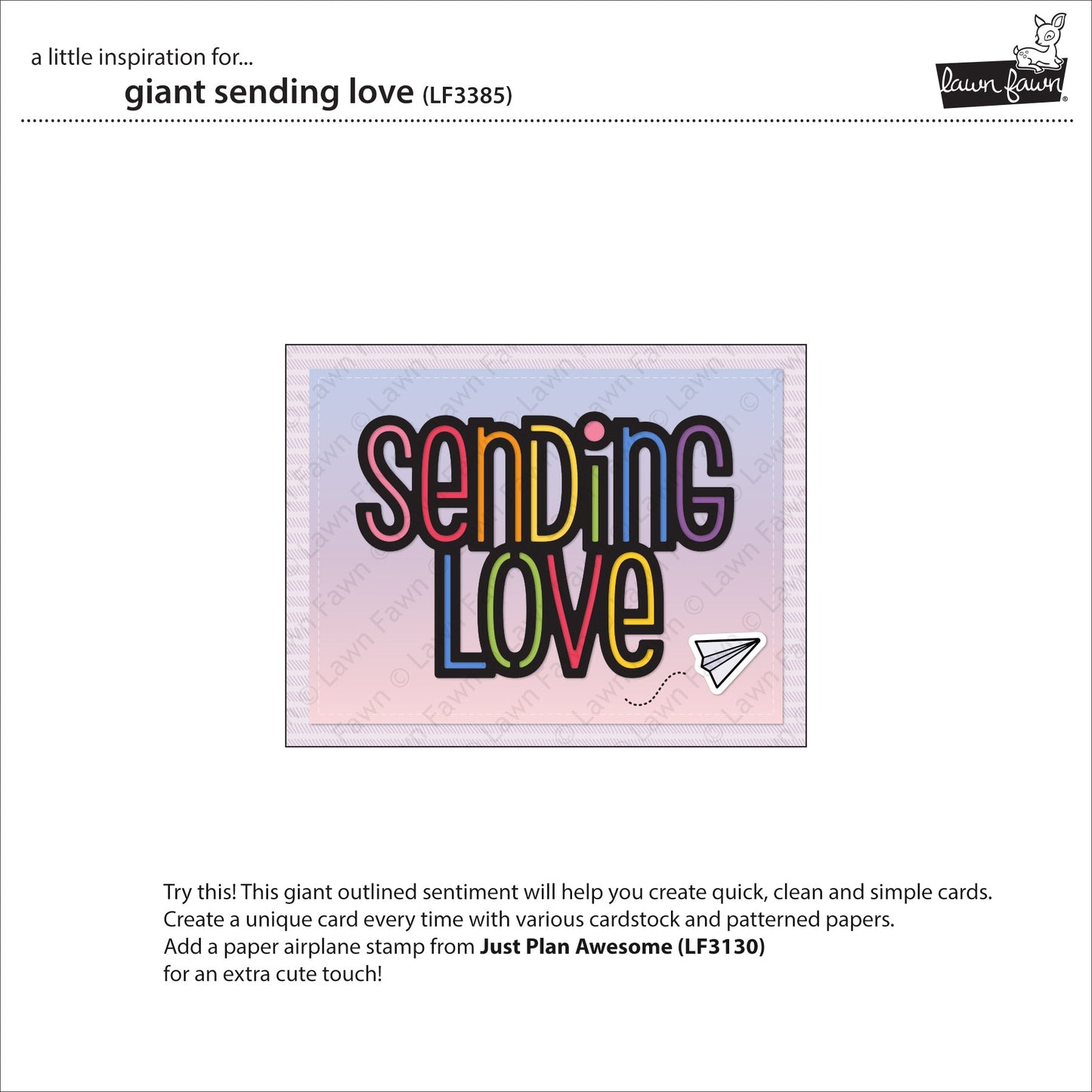 Lawn Fawn - Giant Sending Love