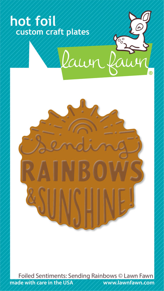 Lawn Fawn - Foiled Sentiments: Sending Rainbows