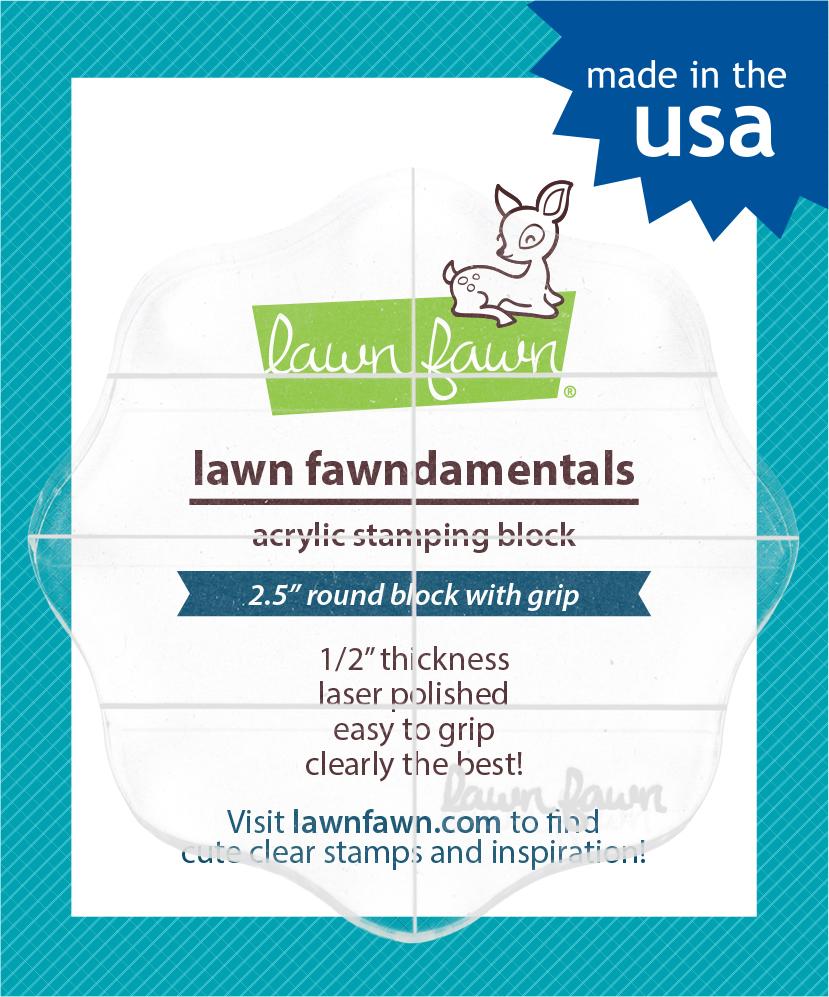 Lawn Fawn - 2.5" Round Grip Block with Grid