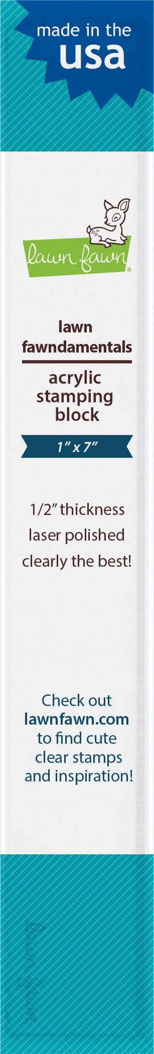 Lawn Fawn - 1"x7" Acrylic Block