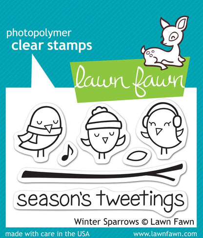 Lawn Fawn - Winter Sparrows