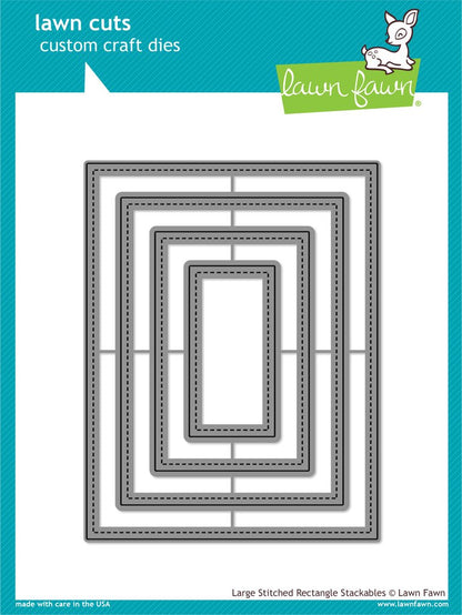 Lawn Fawn - Large Stitched Rectangle Stackables