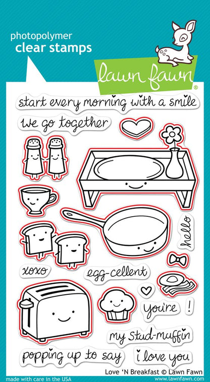 Lawn Fawn - Love 'n Breakfast Lawn-Cuts