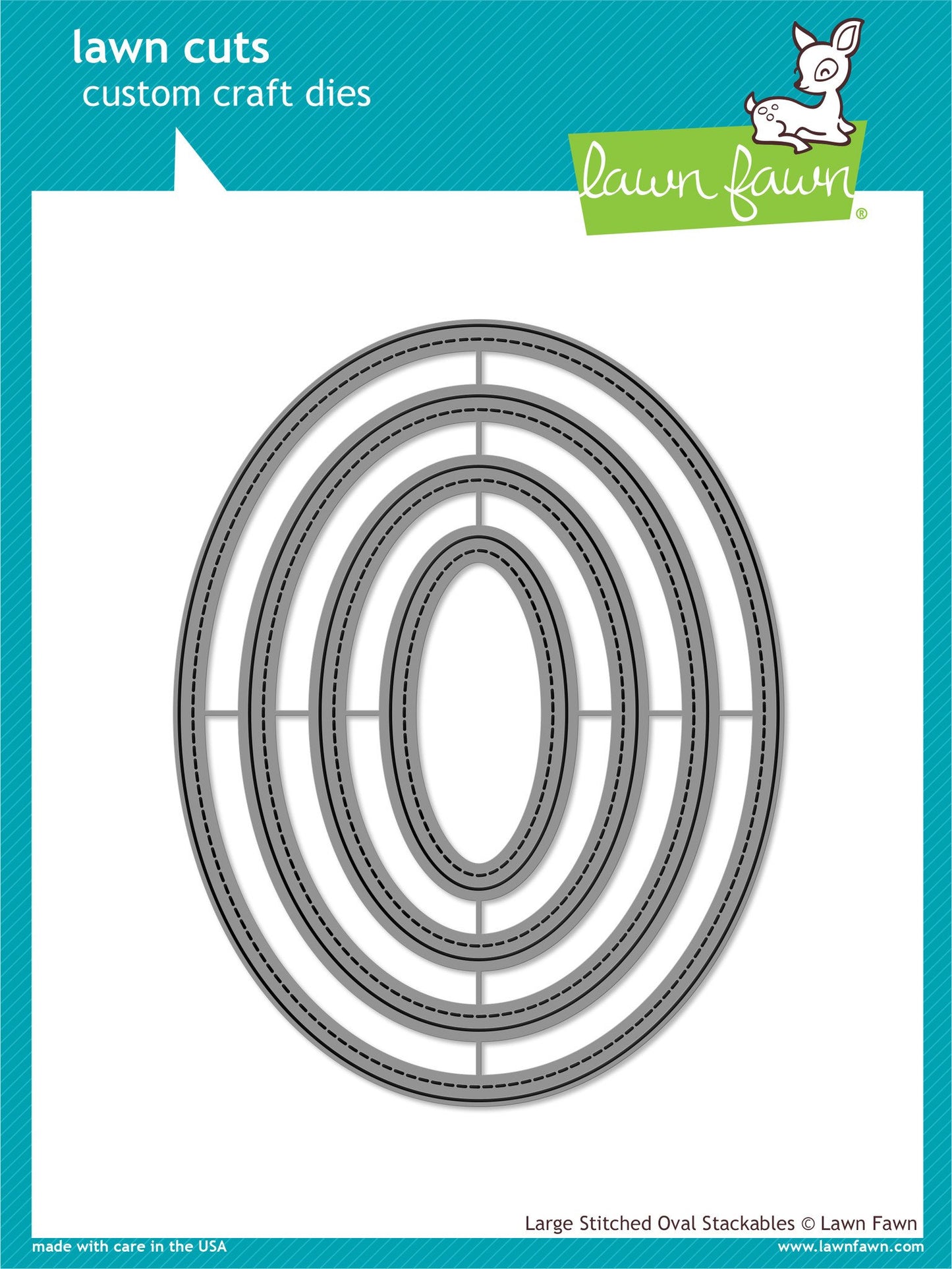 Lawn Fawn - Large Stitched Oval Stackables