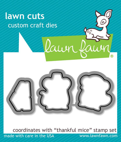 Lawn Fawn - Thankful Mice - Lawn Cuts