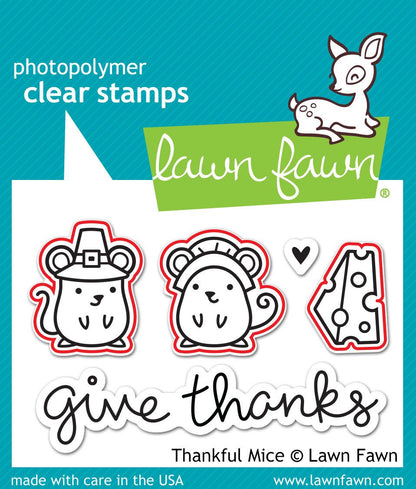 Lawn Fawn - Thankful Mice - Lawn Cuts