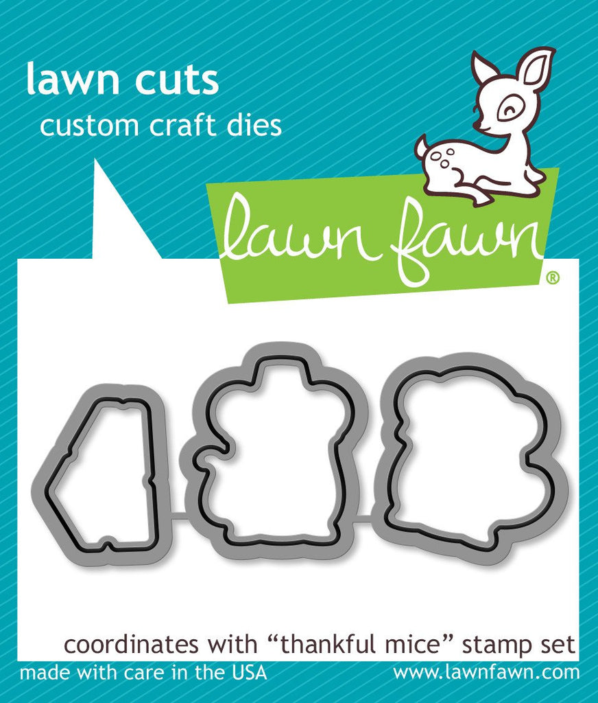 Lawn Fawn - Thankful Mice - Lawn Cuts