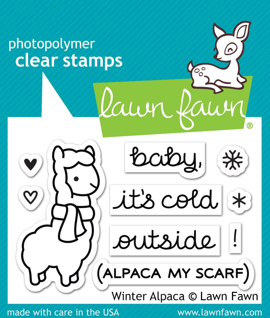 Lawn Fawn Clear Stamp Winter Alpaca