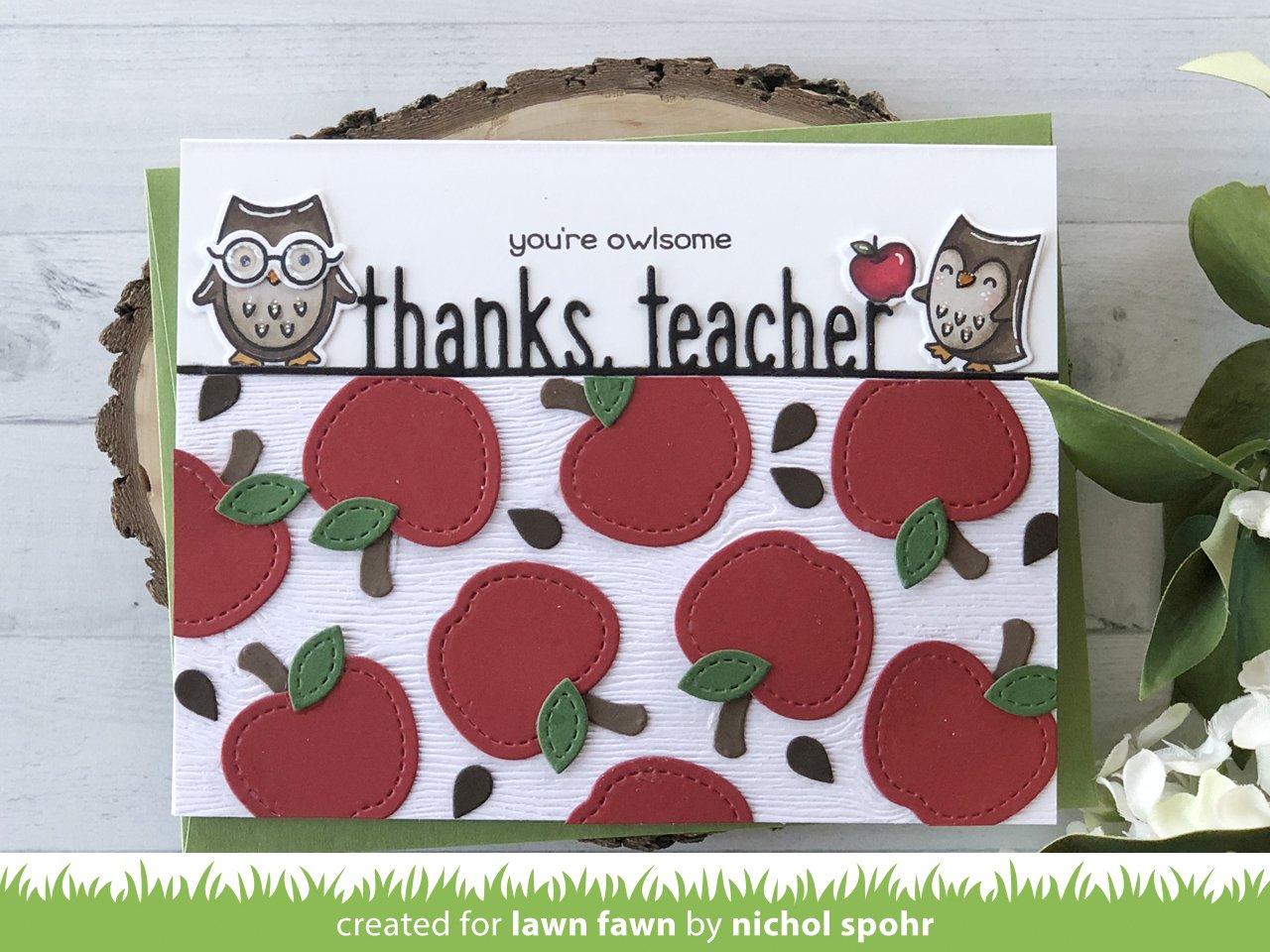 Lawn Fawn - Outside In Stitched Apple Stackables
