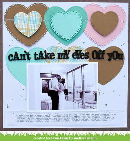 Lawn Fawn - Outside In Stitched Heart Stackables