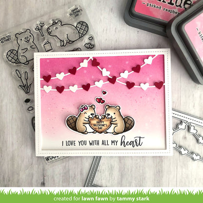 Lawn Fawn - Heart Garland Backdrop: Landscape
