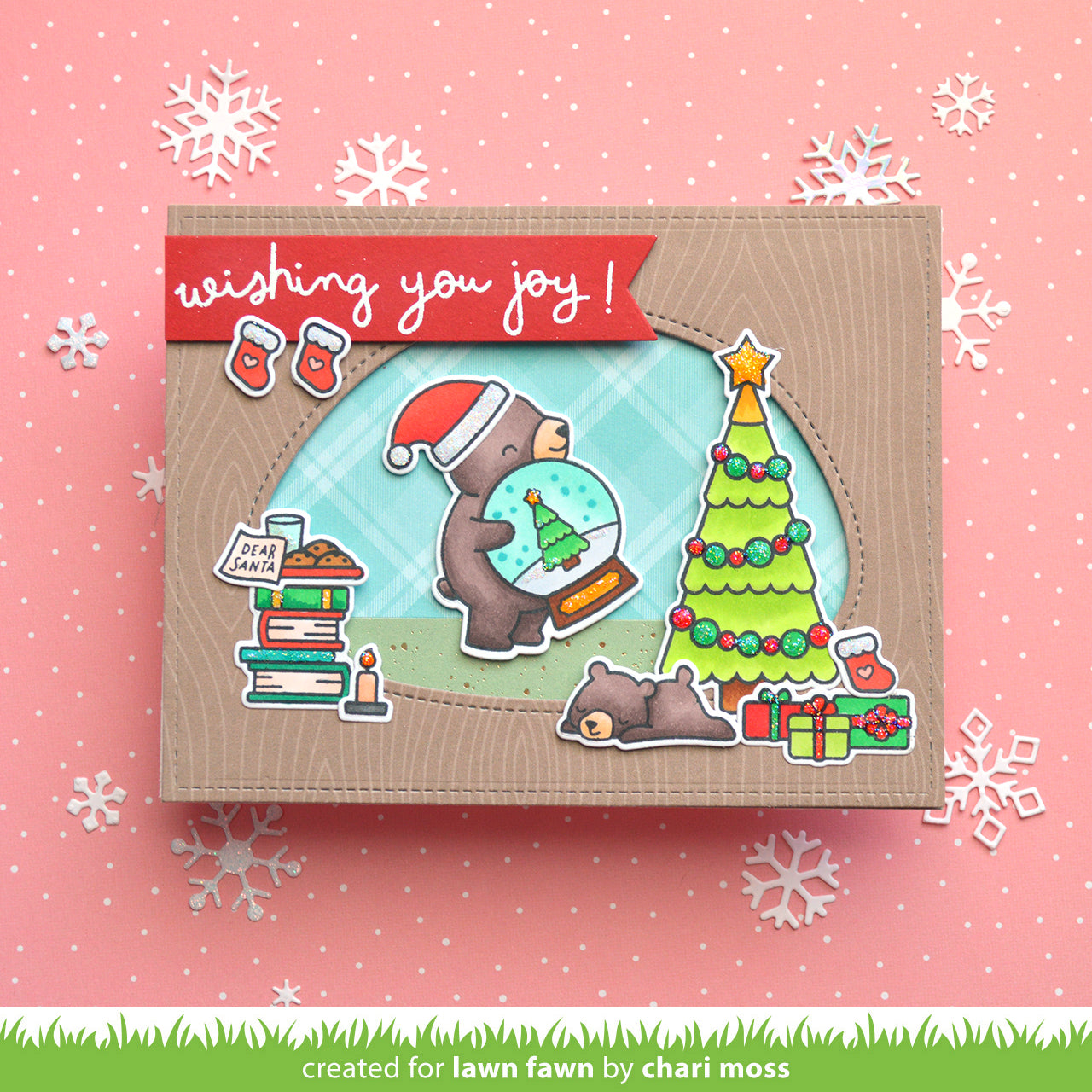 Lawn Fawn - Little Snow Globe: Bear