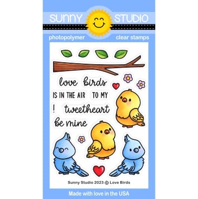 Sunny Studio - Love Birds Stamps