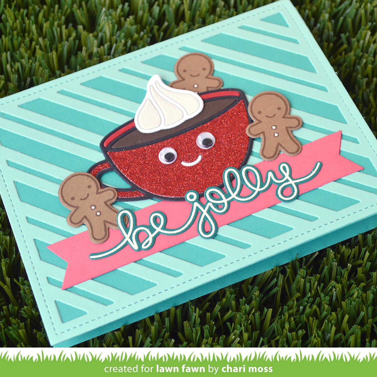 Lawn Fawn - Peppermint Stripes Backdrop