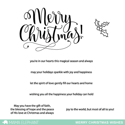Mama Elephant - Merry Christmas Wishes