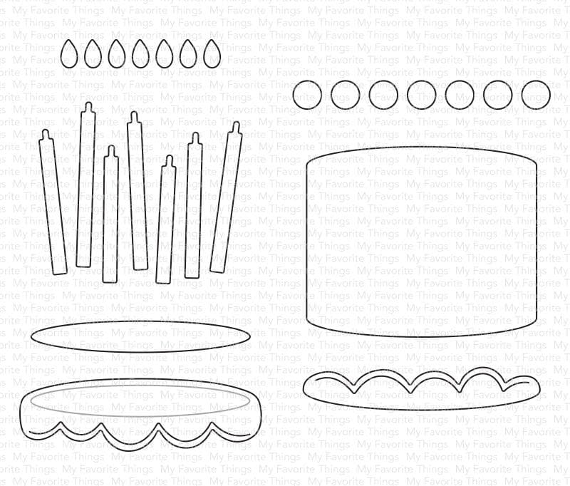 My Favorite Things - Celebrate With Cake Die-Namics