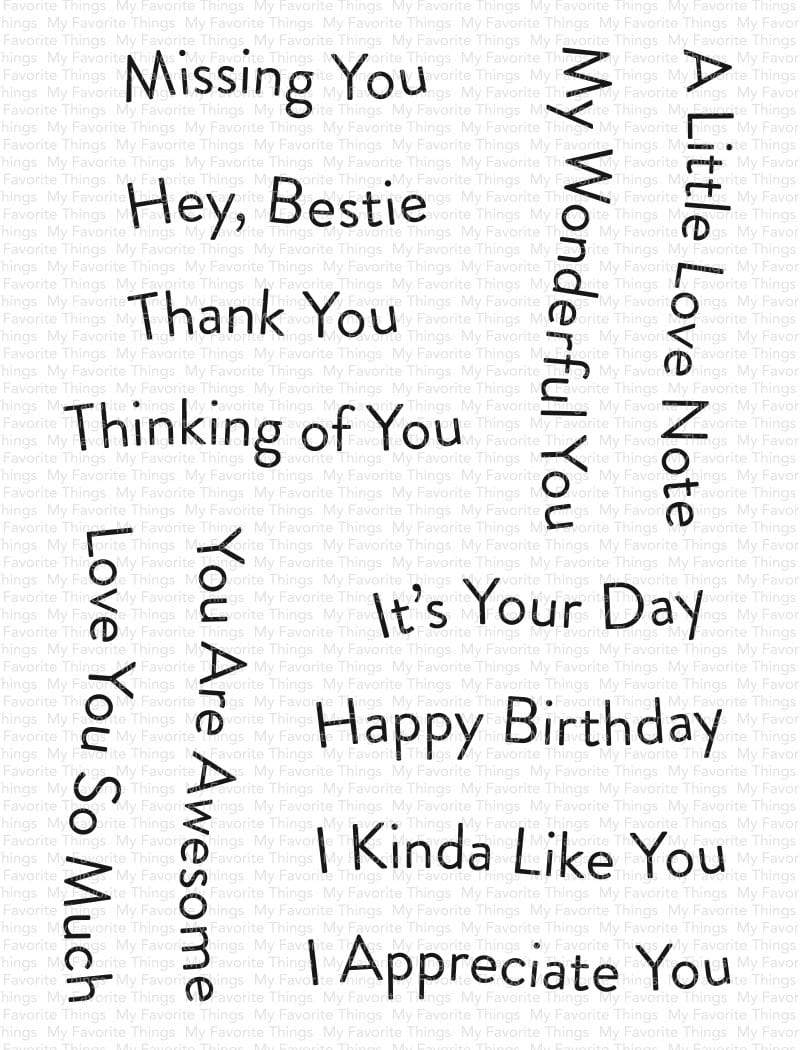 My Favorite Things - Banner Day Sentiments