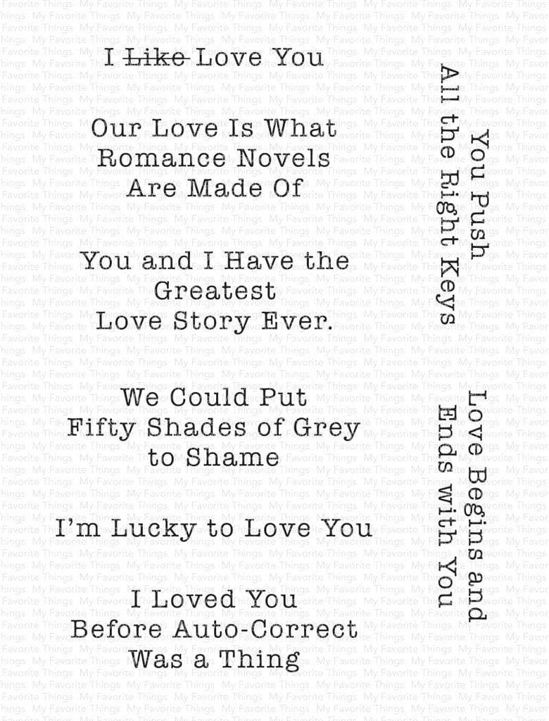 My Favorite Things - Typewriter Sentiments: Love