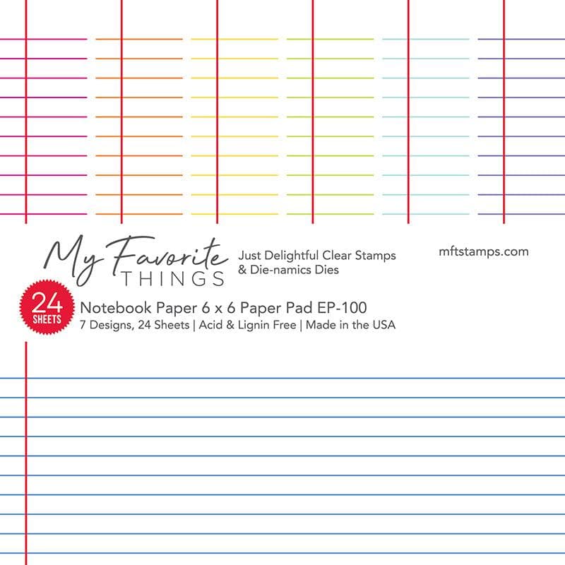 My Favorite Things - Notebook Paper Paper Pad