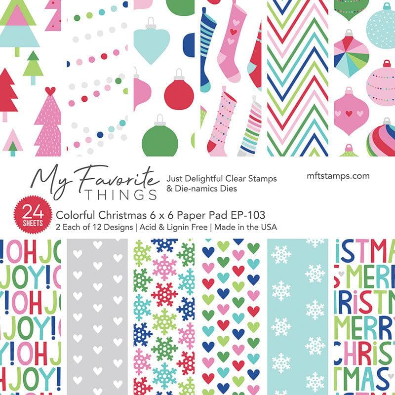 My Favorite Things - Mstn Colorful Christmas Paper Pad 6x6"