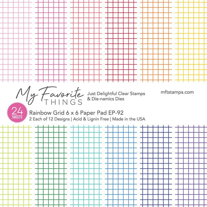 My Favorite Things - Mstn Rainbow Grid Paper Pad 6x6"